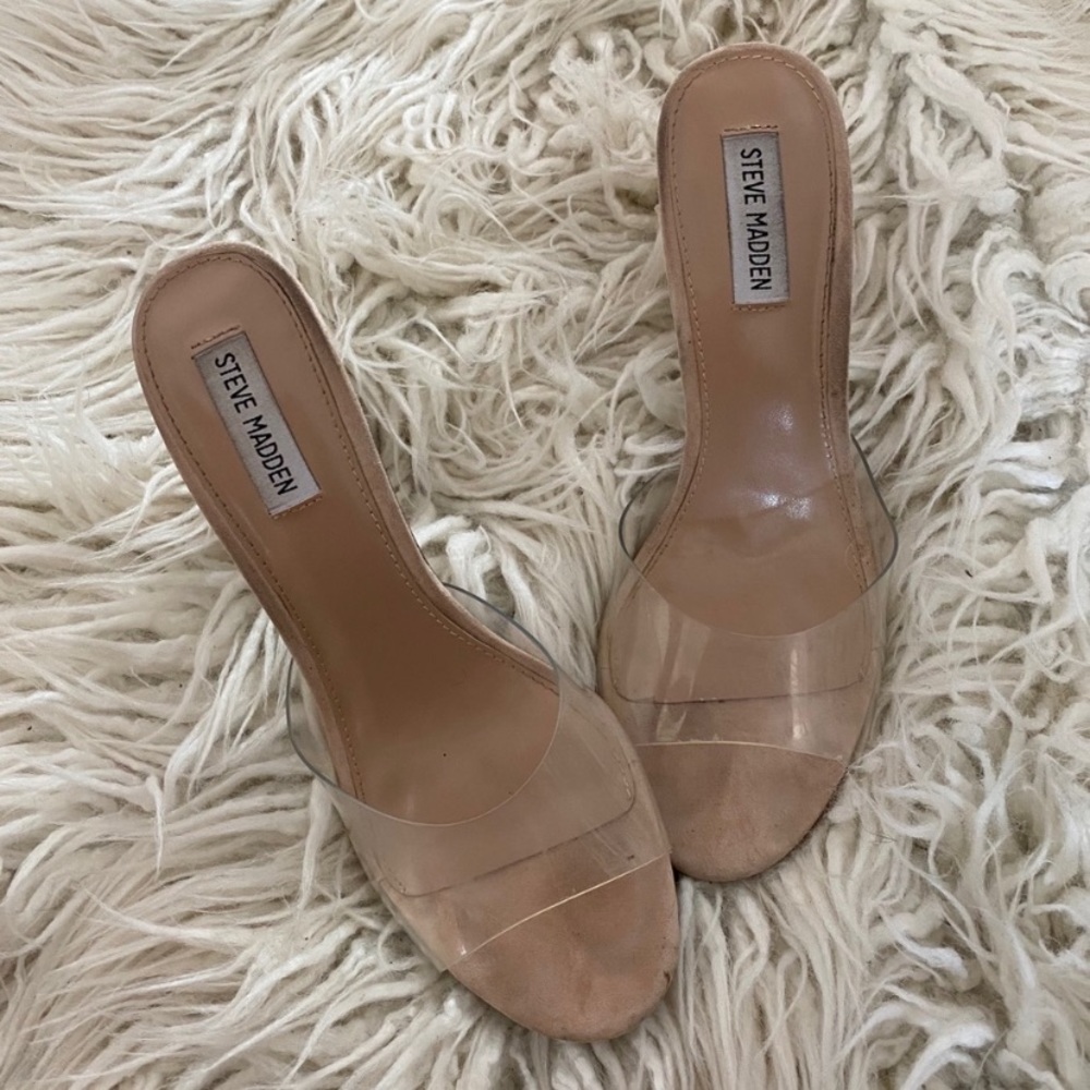 Steve Madden Erin clear heels